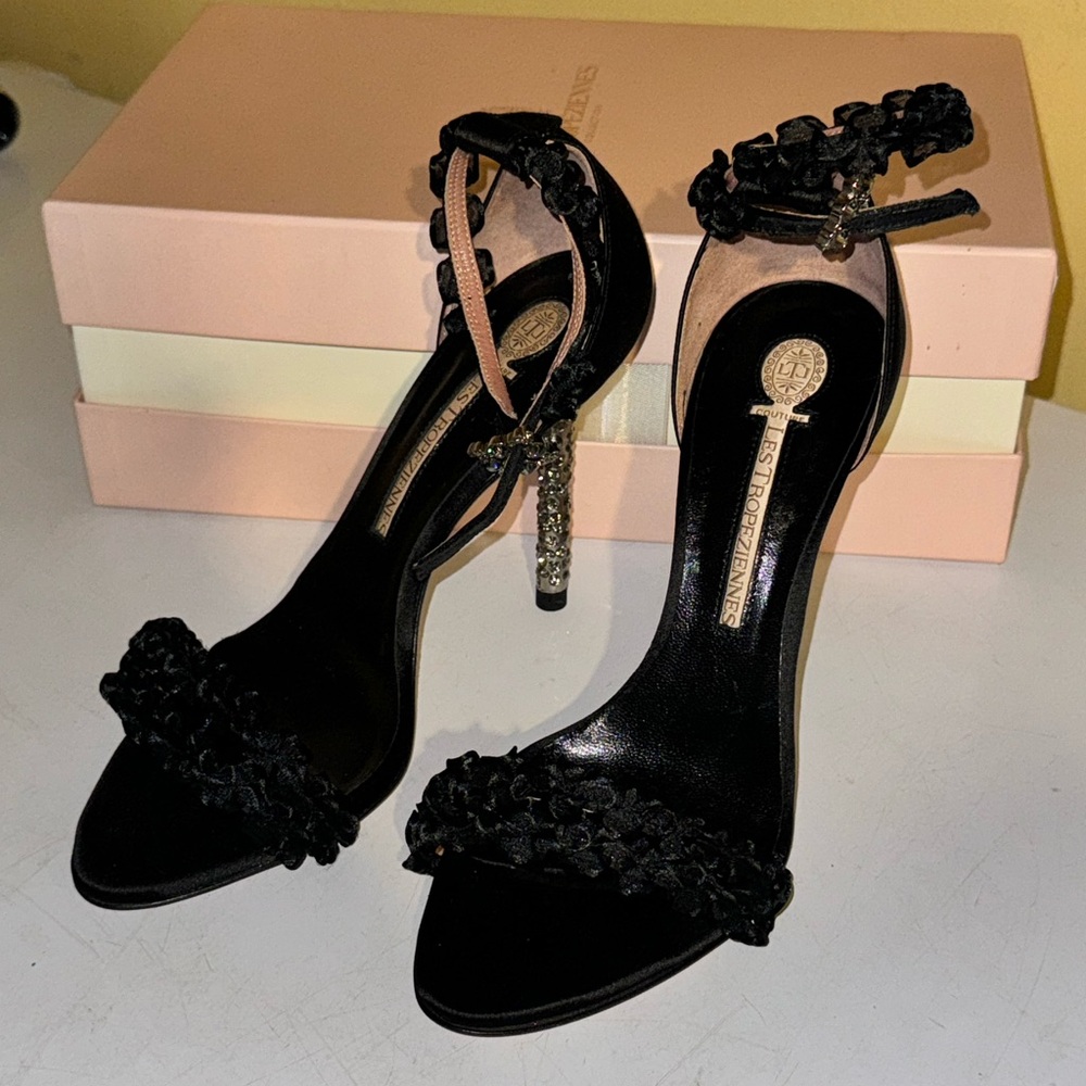 Les Tropeziennes Heels Swarovski Satin with Box